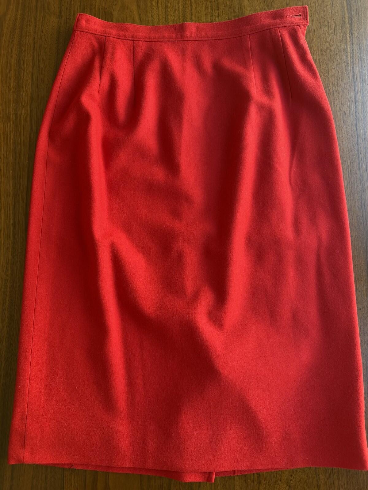 Vintage Pendleton Women's Two-Piece Wool Skirt Suit Red - Size 10