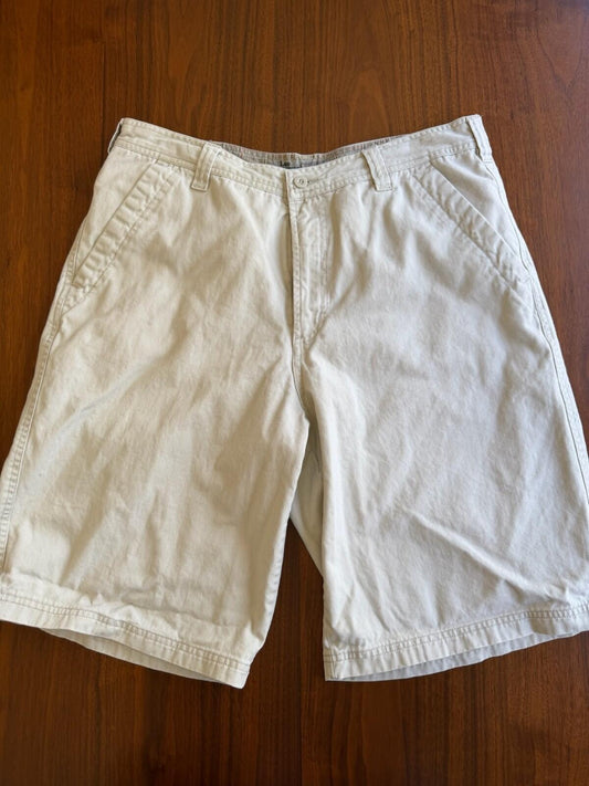 Vintage Lee Dungarees Heavy Cotton Twill Khaki Shorts Size 34