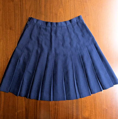 Vintage Savannah Pleated Navy Skirt - Size 12