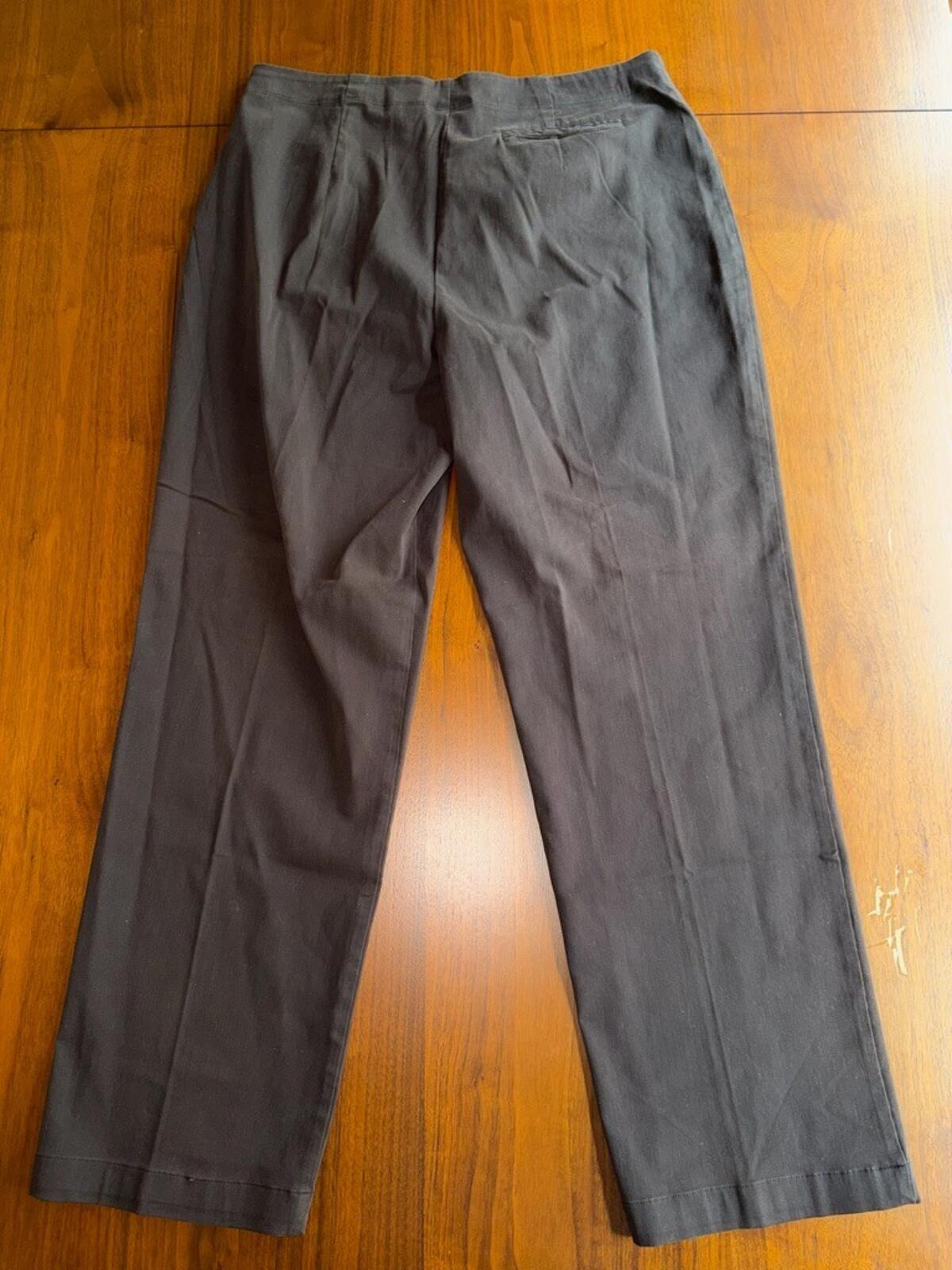 Vintage Chico's Design Women's Cotton Blend Brown Pants - Size 2