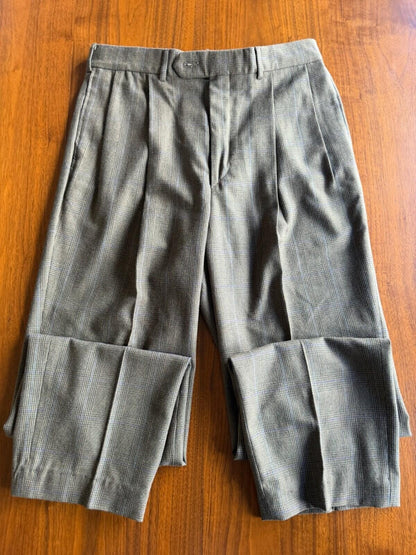 Vintage John Henry Men's Pleated Plaid Dress Pants Brown POW Plaid - 32x32