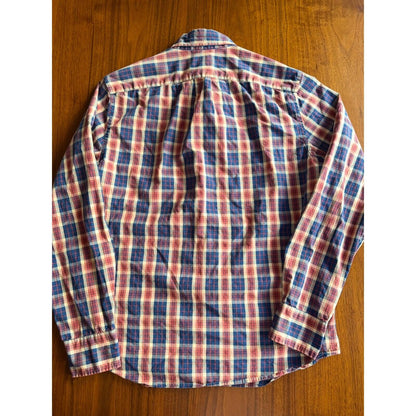 J.Crew Secret Wash Slim-Untucked Stretch Og Cotton Plaid Shirt - Size S