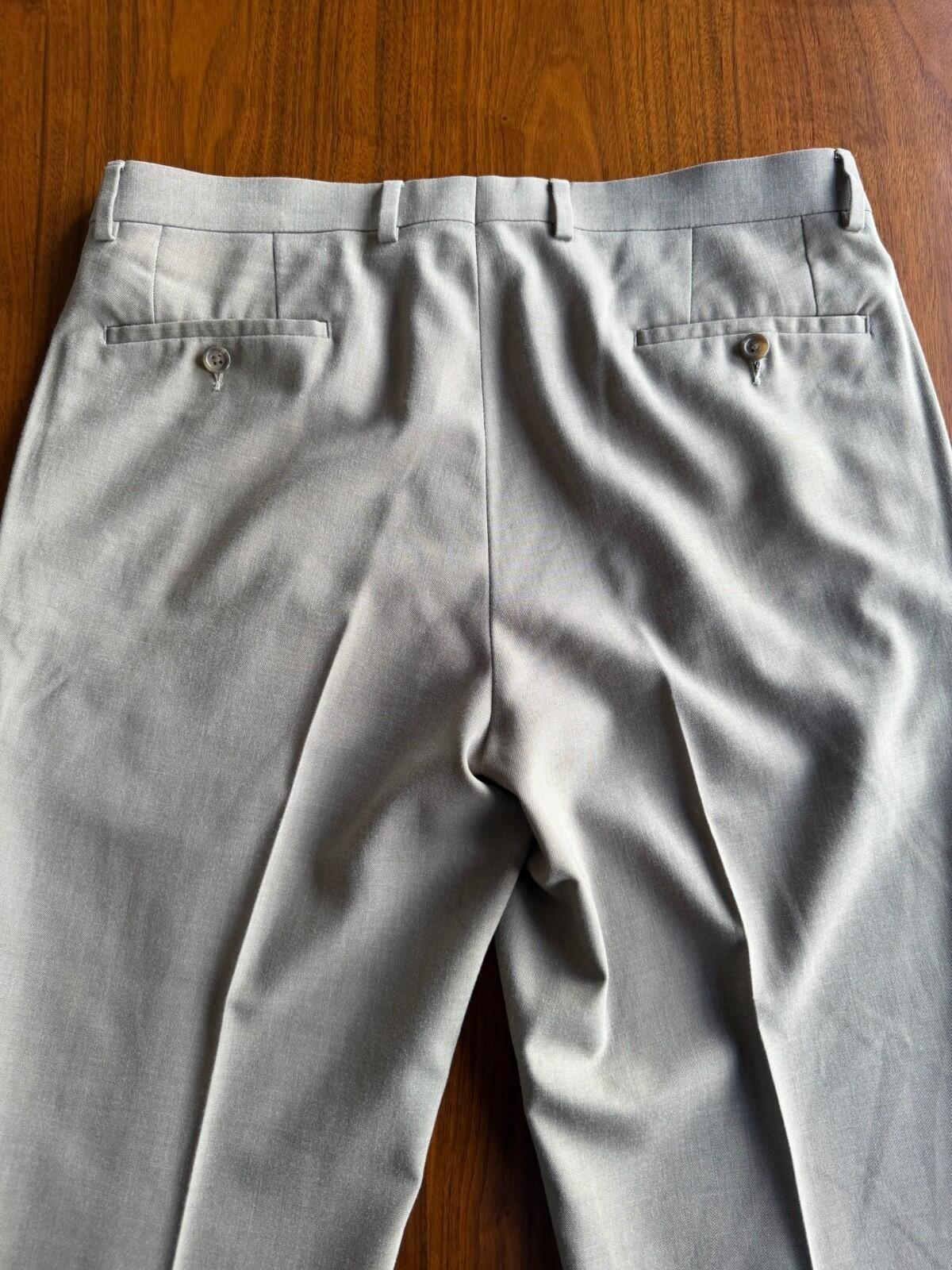 Lauren Ralph Lauren Men's Tan Pleated Dress Pants - 34x32