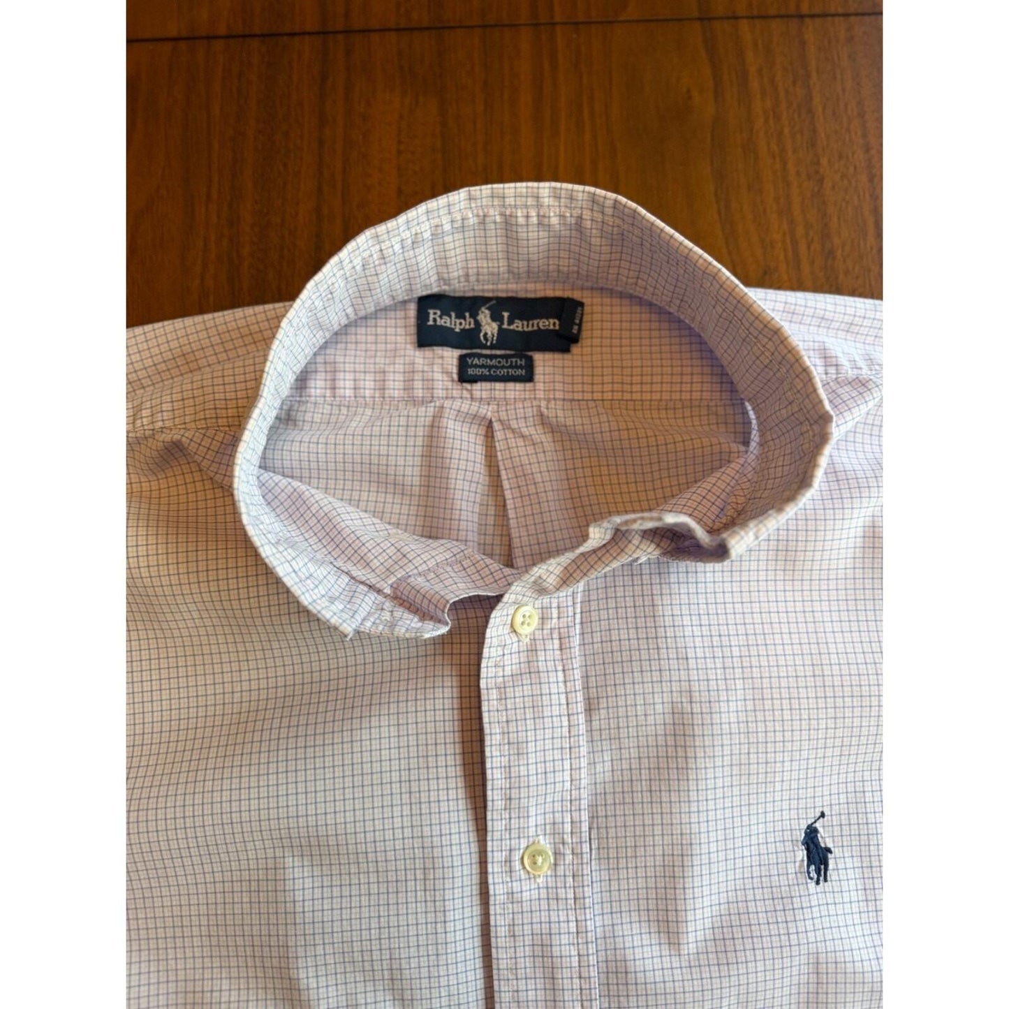 Polo Ralph Lauren Mens Yarmouth Cotton Check Button-Down Shirt - Size 16.5 34/35