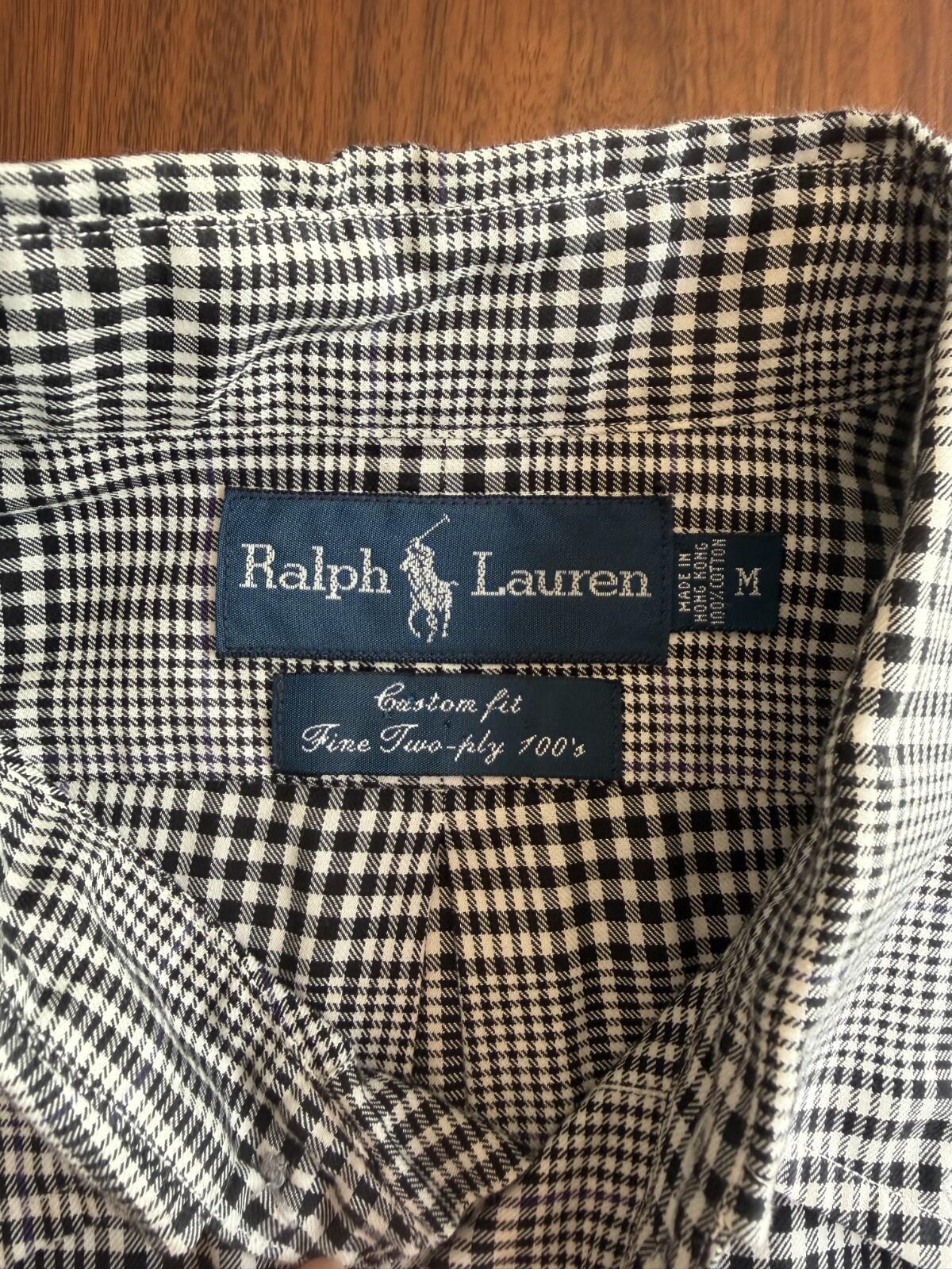 Ralph Lauren Men's Custom Fit Glen Plaid Button-Down - Size M