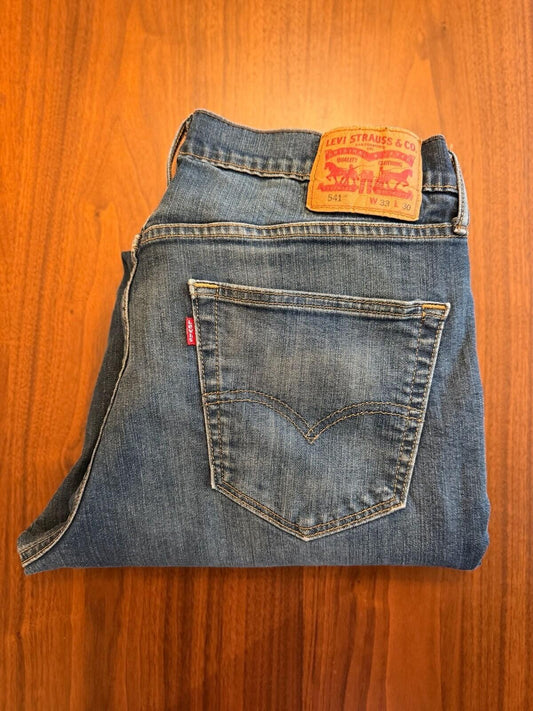 Levi's 541 Athletic Taper Stretch Jeans Medium Wash W33 L30