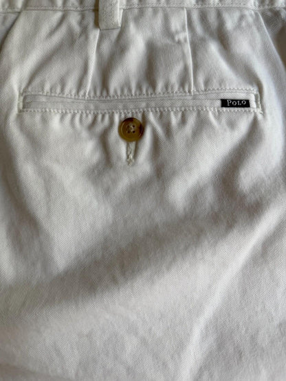 Polo Ralph Lauren Classic Fit Cotton Chino Shorts White Size 38
