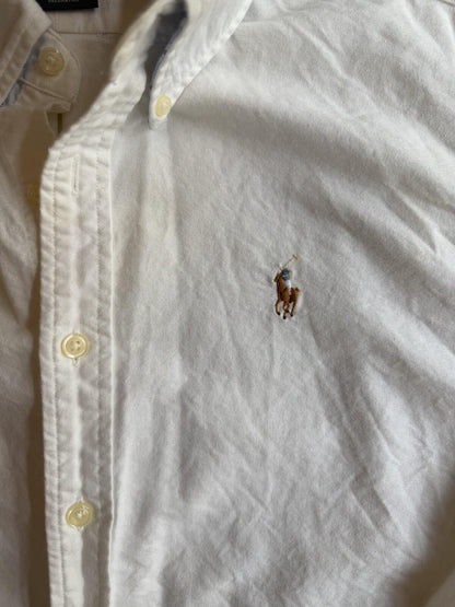 Ralph Lauren Youth Classic Fit White Oxford Button-Down Shirt - Size 12