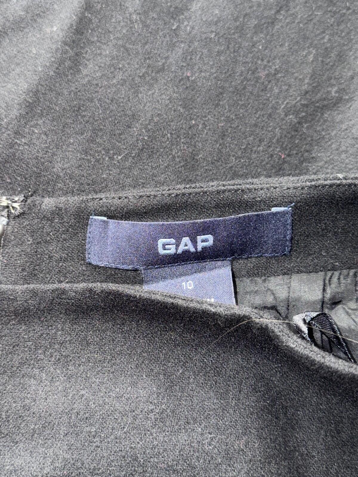 GAP Women's Wool Blend Mid-Length Skirt Black - Size 10