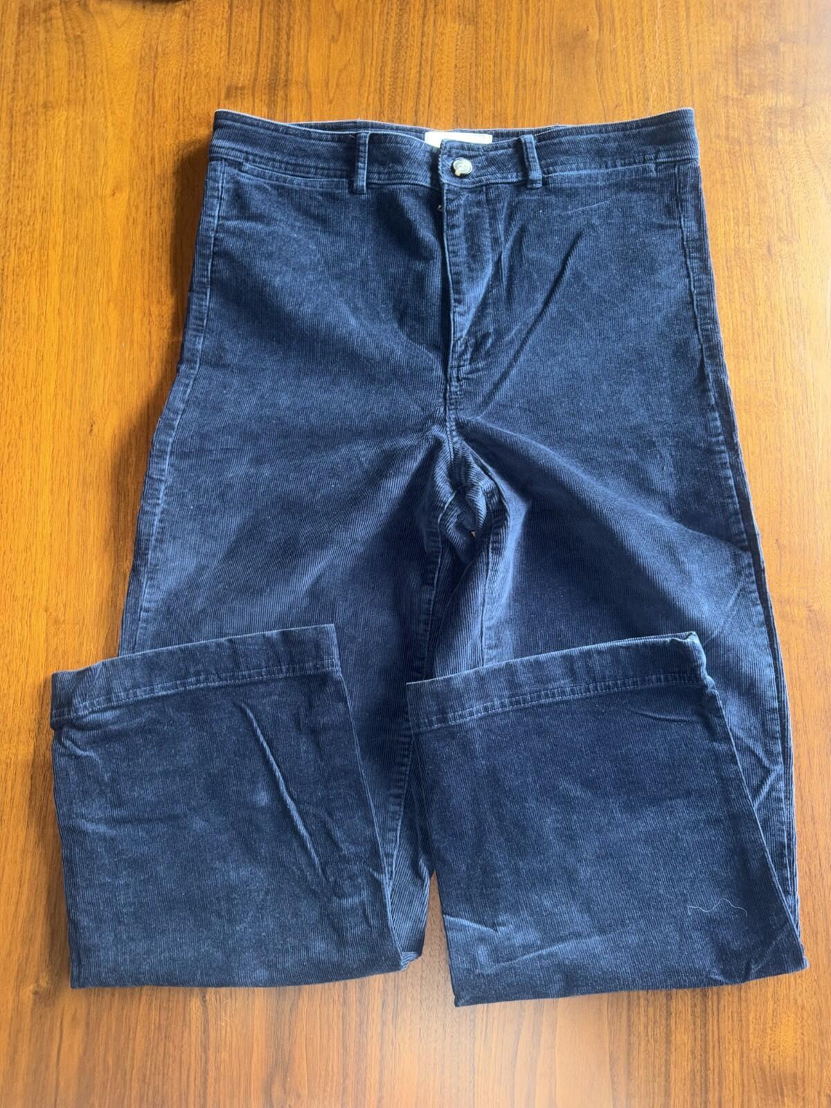 Everlane The Corduroy Wide-Leg Pant Navy Blue - Size 12