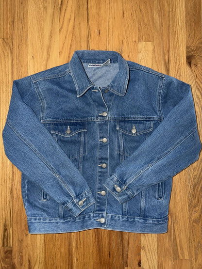 Vintage Bill Blass Women's Medium Wash Denim Jacket - Size M