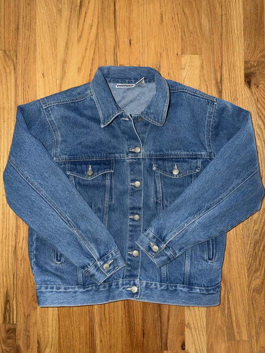 Vintage Bill Blass Women's Medium Wash Denim Jacket - Size M