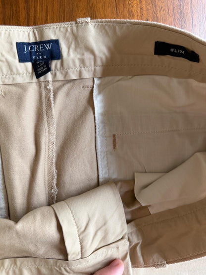 J.Crew Flex Slim Fit Khaki Chino Pants Size 33x30