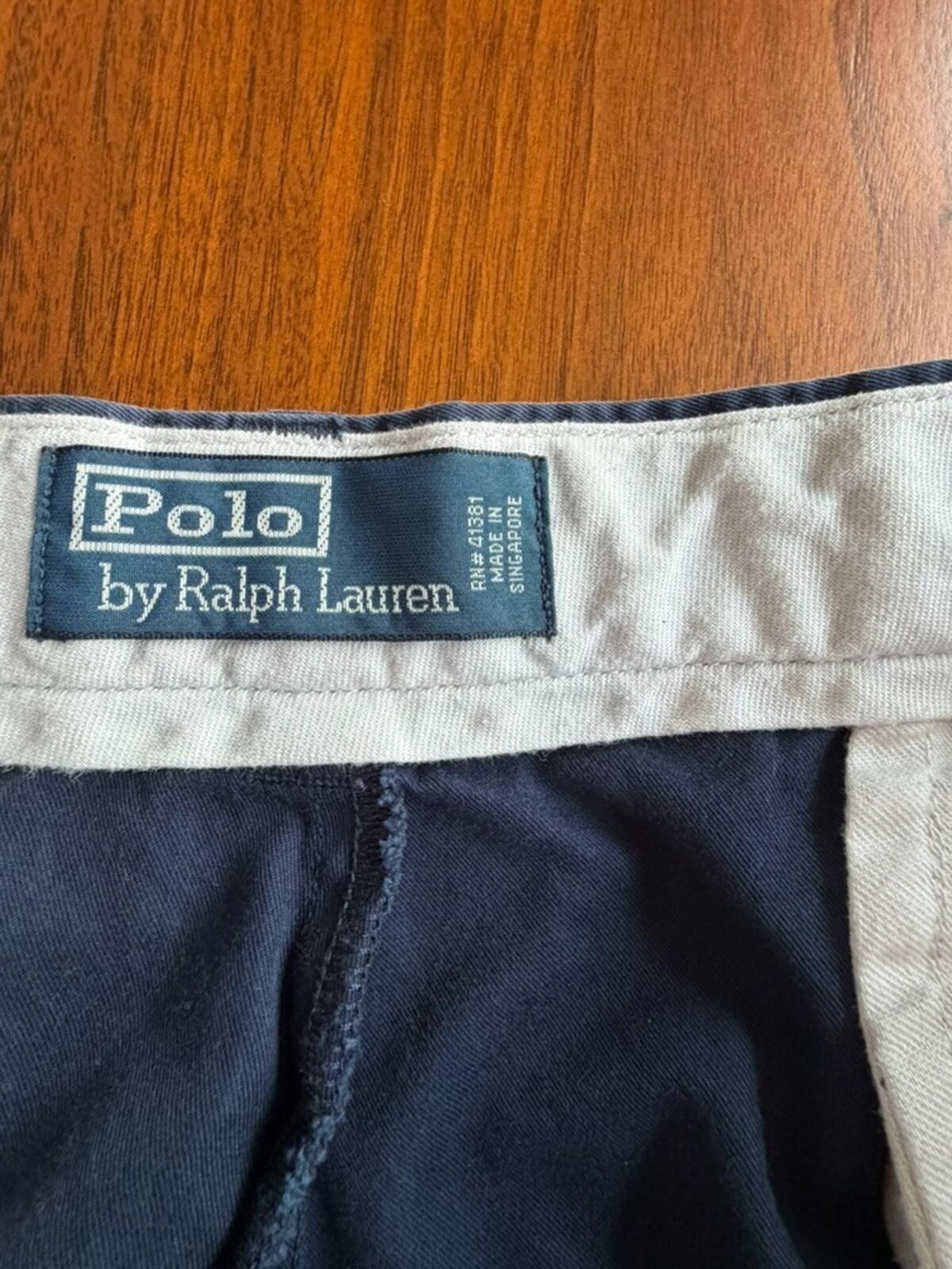 Polo Ralph Lauren Men's Pleated Navy Chinos - Size 36x30