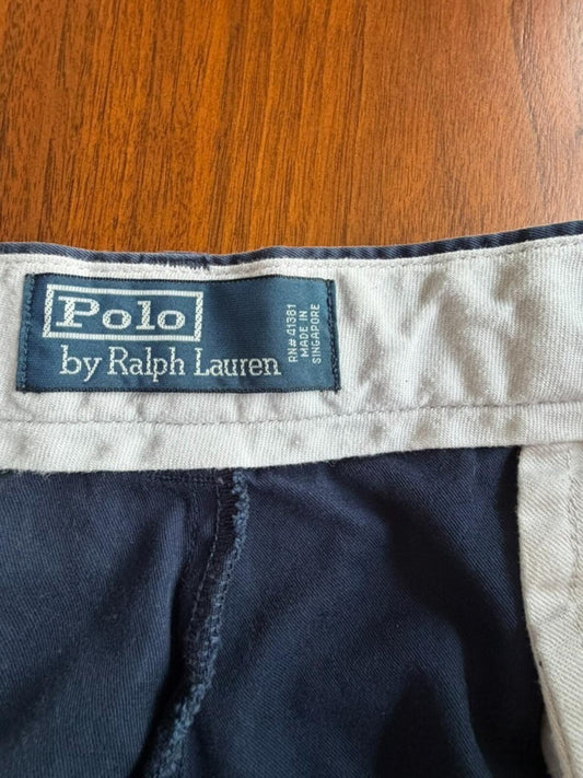 Polo Ralph Lauren Men's Pleated Navy Chinos - Size 36x30
