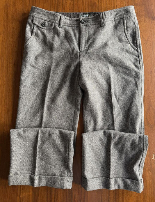 Eddie Bauer Women's Petite Wool Blend Gray Dress Pants - Size 14P